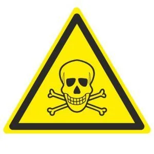 Знак наклейка W03 "Опасно. Ядовитые вещества" (200x200x200) EKF an-w-03