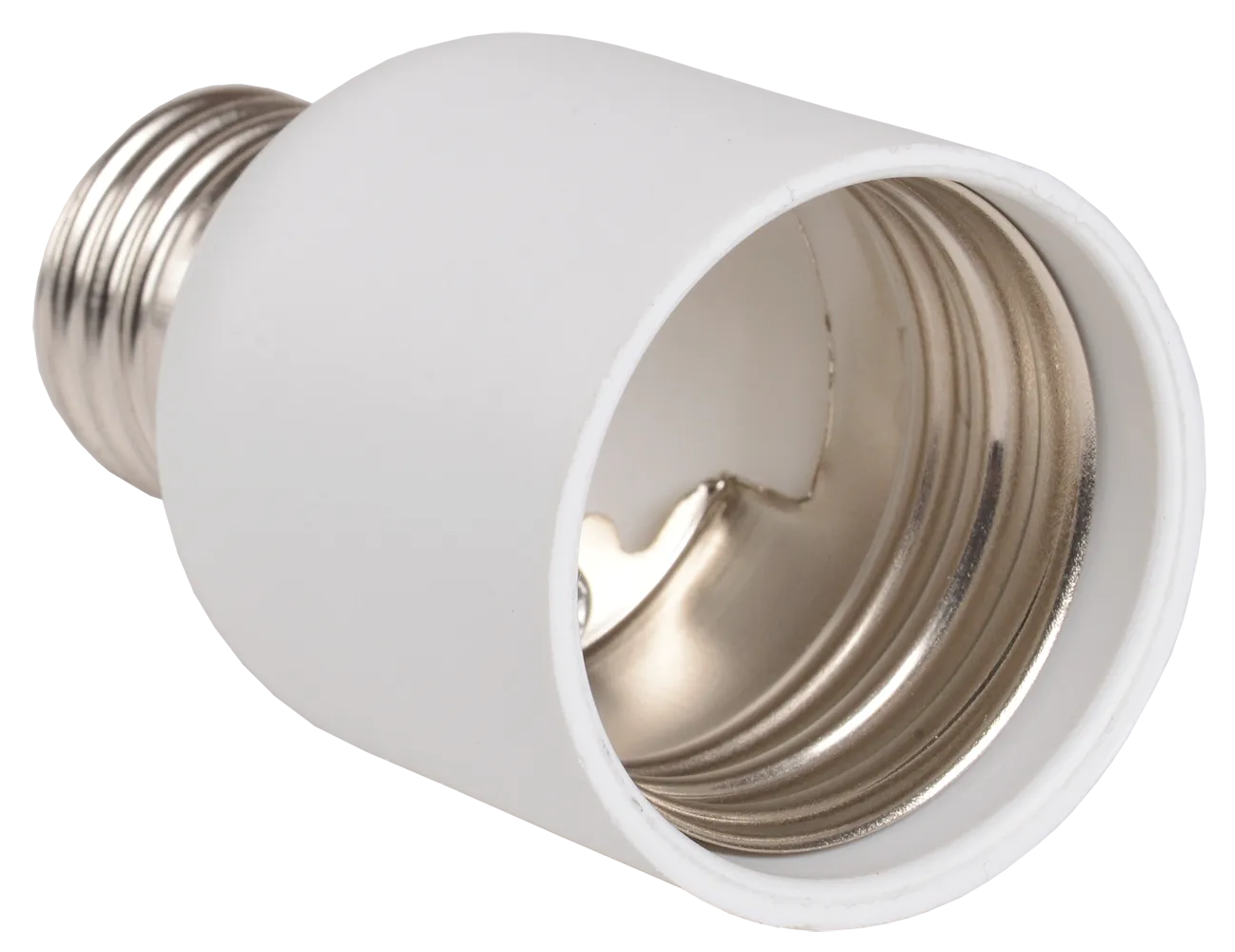 Переходник Е27-Е40 ПР27-40-К02 пластик белый (индивидуальный пакет) IEK