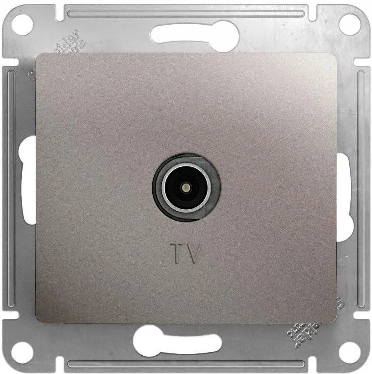 Розетка телевизионная оконечная TV Glossa 1дБ механизм платина SE GSL001291