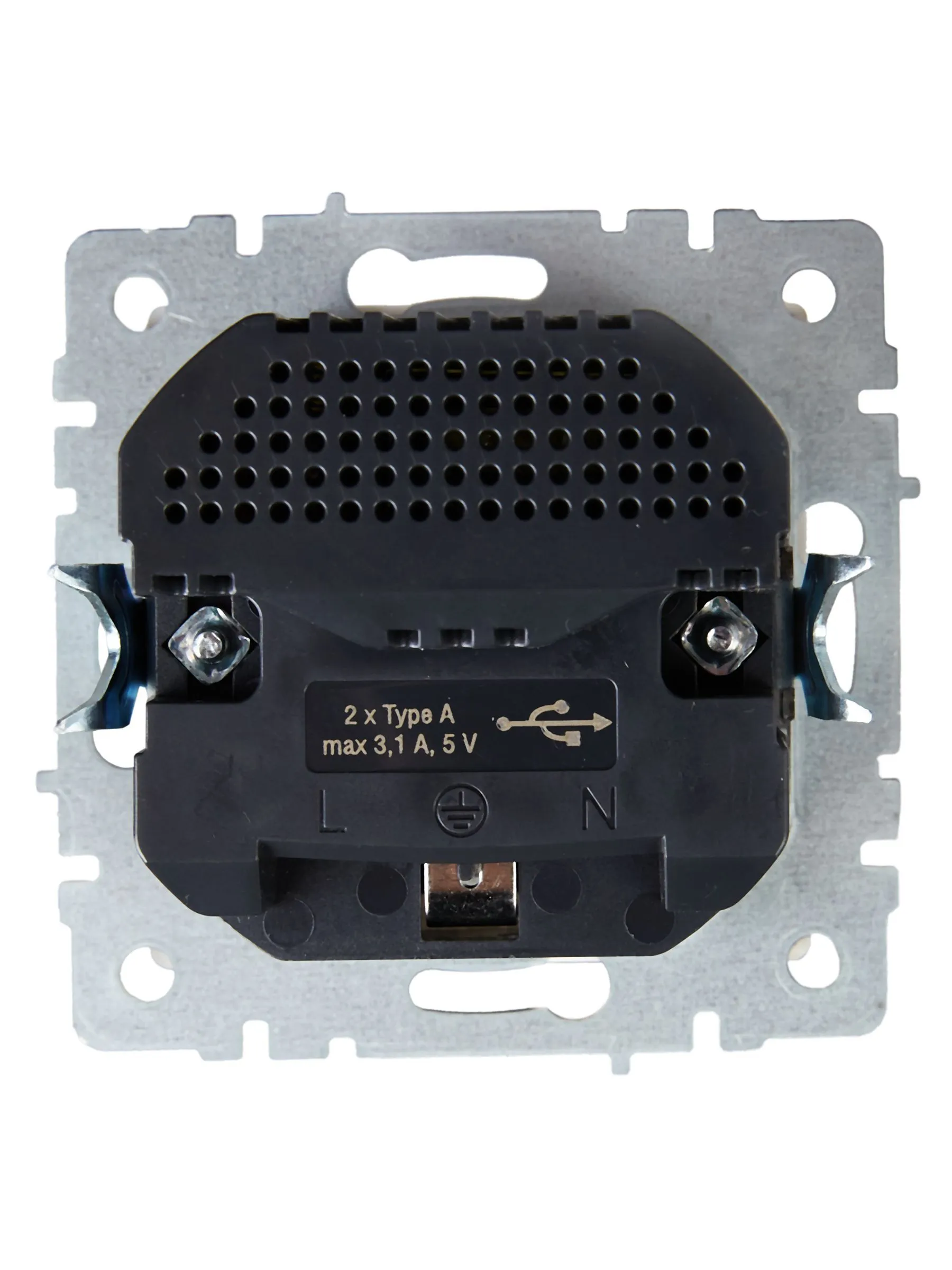 BRITE Розетка 1-местная с заземлением с защитными шторками 16А с USB A+A 5В 3,1А РЮш10-2-БрБ белый IEK - Фото 7