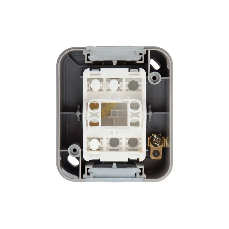 Переключатель проходной Mini OG IP54 о/у, серый KRANZ - Фото 5