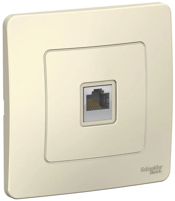 Розетка компьютерная 1-м СП Blanca RJ45 кат.5E молочн. SE BLNIS045002