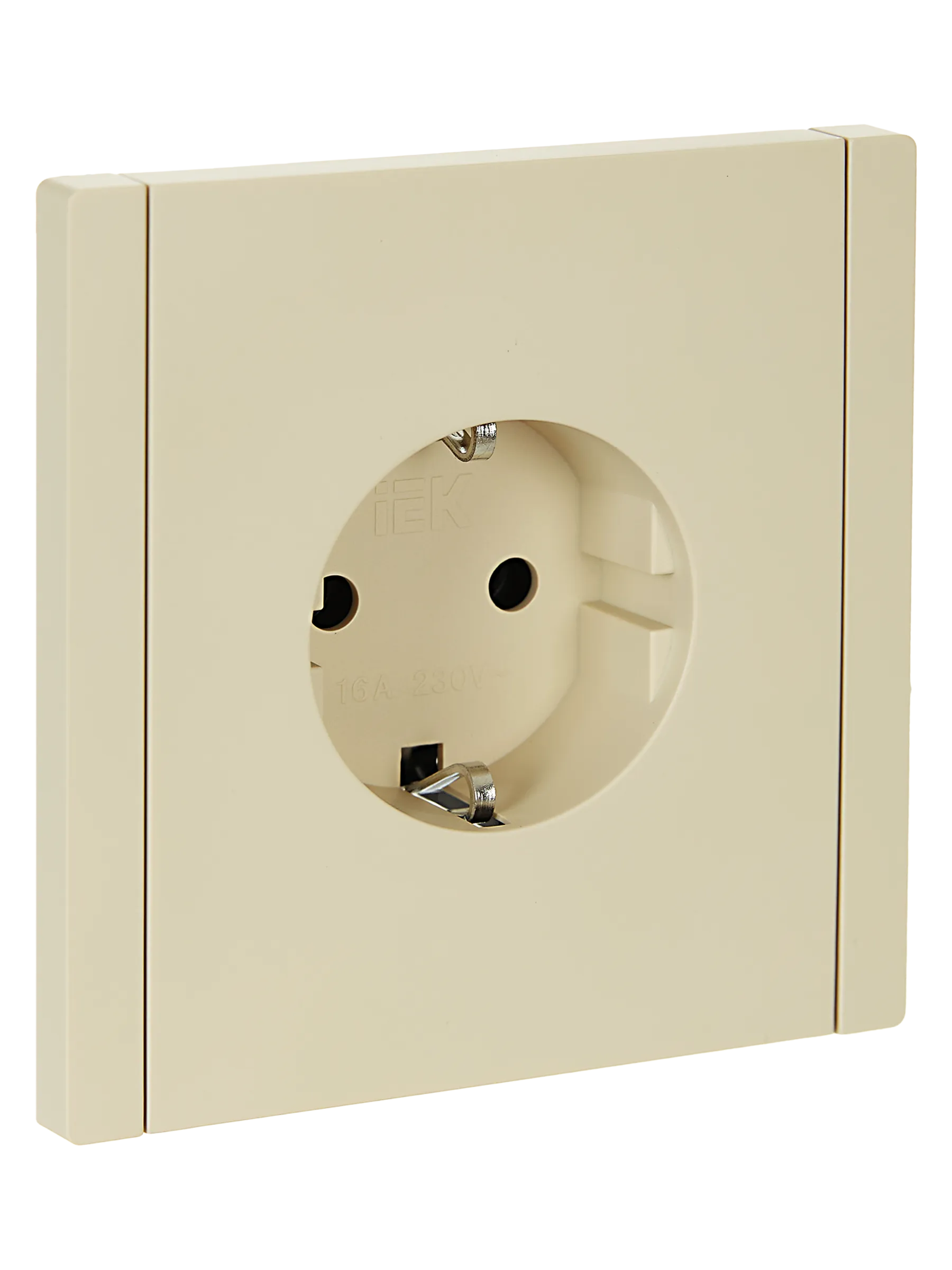 FORTE&PIANO Розетка 1-местная с заземлением без защитных шторок винтовое крепление 16А FP416 ваниль IEK FP-R11-16-K10