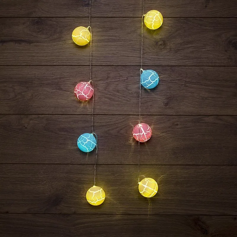 Гирлянда светодиодная Карамельки 1.5 м, прозрачный ПВХ, 10 LED, теплый белый, питание 2 х АА (батарейки не в комплекте) 303-082