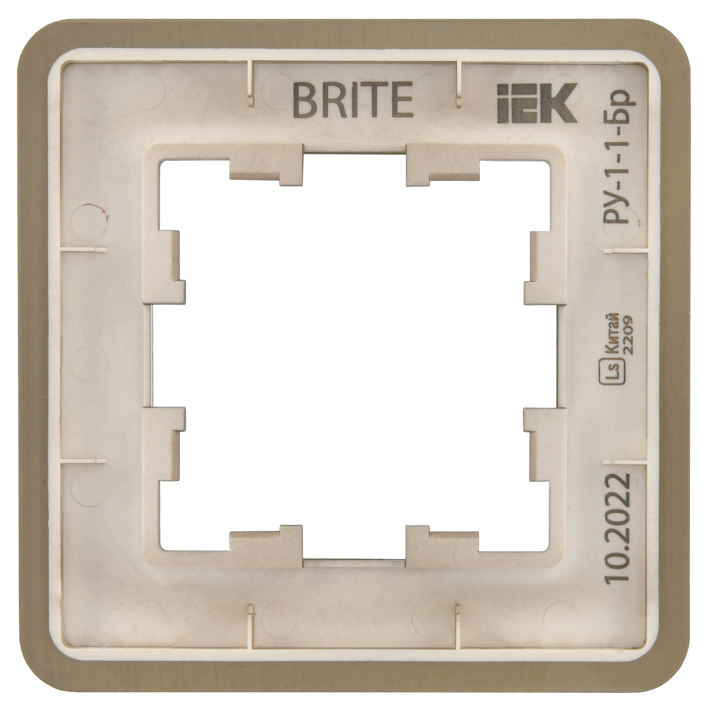 BRITE Рамка 1-местная РУ-1-1-Бр металл латунь RE IEK - Фото 7