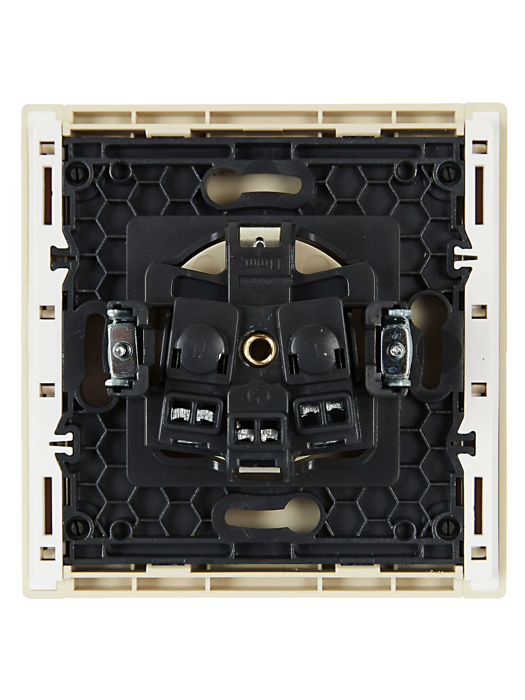 FORTE&PIANO Розетка 1-местная с заземлением без защитных шторок винтовое крепление 16А FP416 ваниль IEK - Фото 5