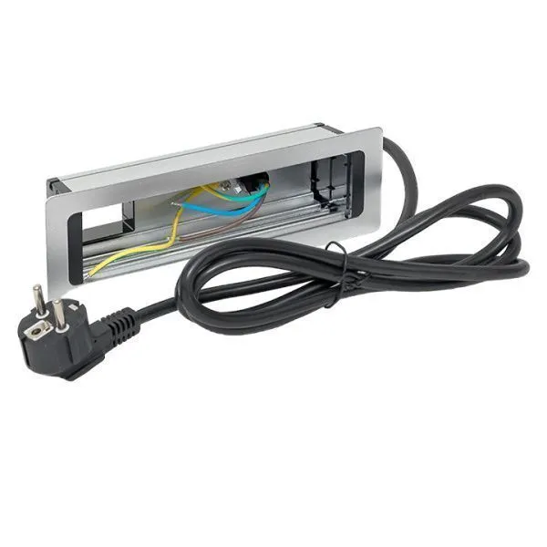 Встраиваемый настольный розеточный блок, 8 модулей, C-Line - Фото 2