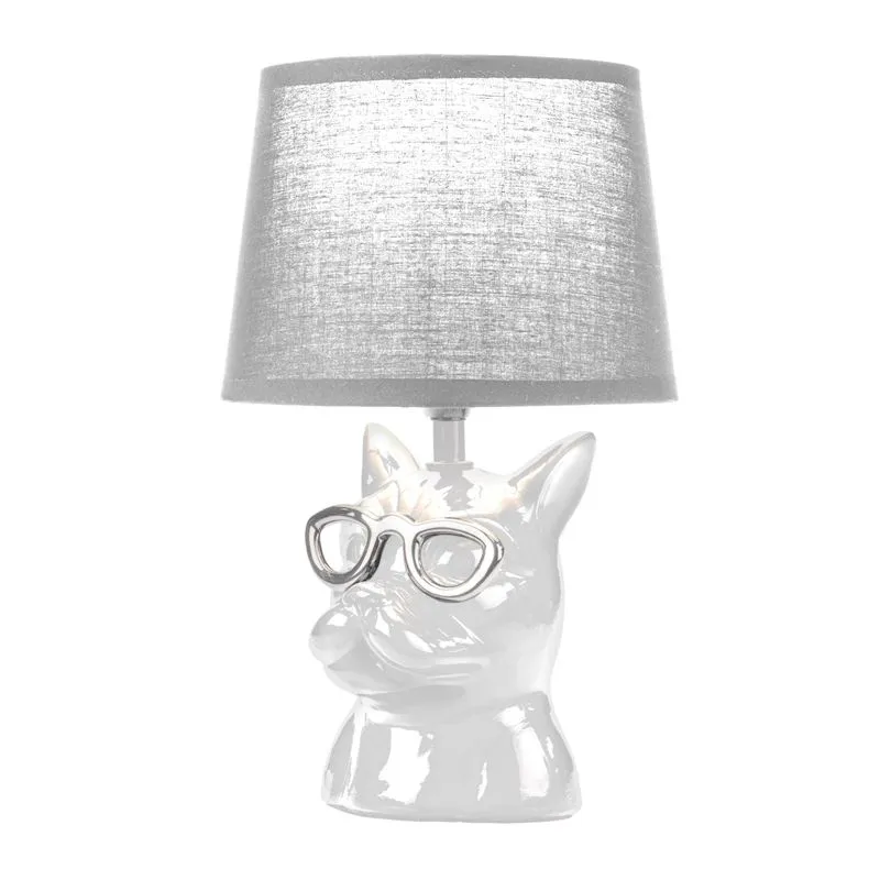 Светильник декоративный настольный МОБИ "Бульдог", с цоколем Е14, 40Вт, цвет белый REXANT - Фото 3