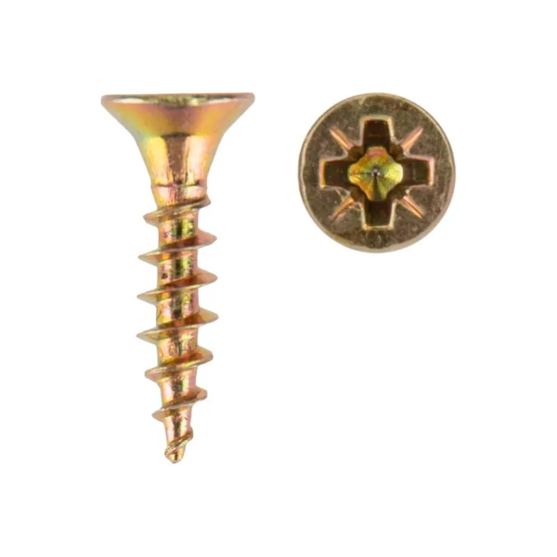 Саморез универсальный 3,5х16 мм, желтый цинк, пакет (1000 шт/уп) KRANZ - Фото 2