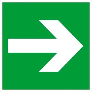 Знак наклейка E02-01 "Направляющая стрелка" (200х200) EKF an-5-08