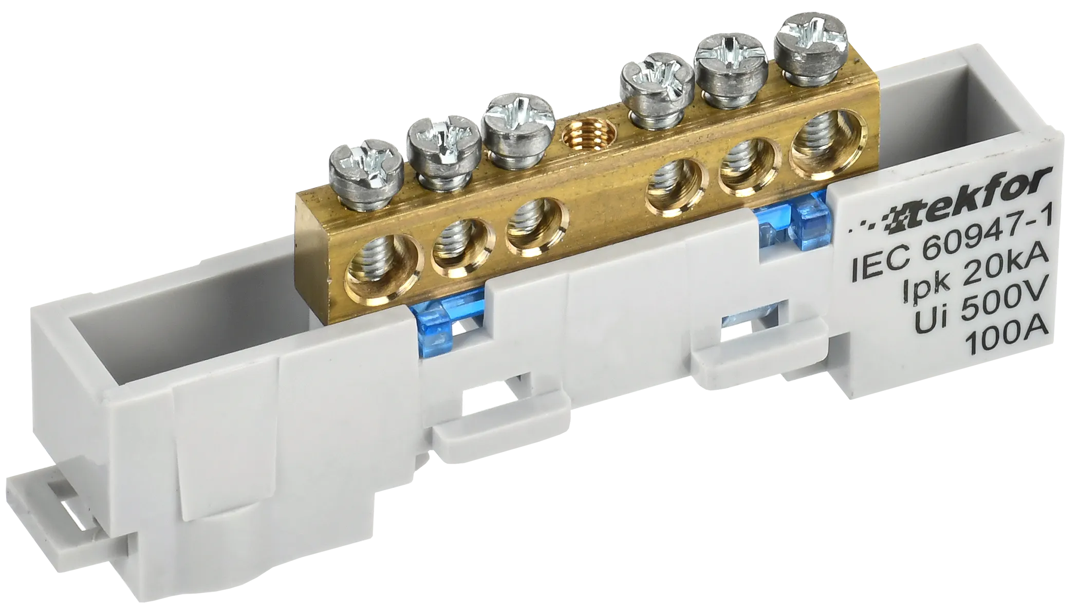 TEKFOR Шина N "ноль" неизолированная на универсальном держателе 6х9-6-С IEK TF-NN10-06-DL-K07