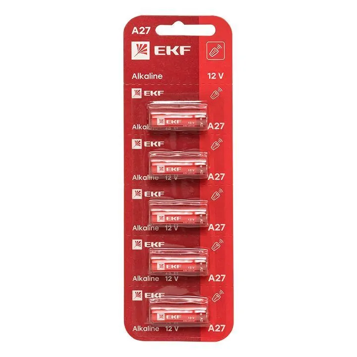 Алкалиновая батарейка А27 для сигнализаций блистер  5шт. EKF