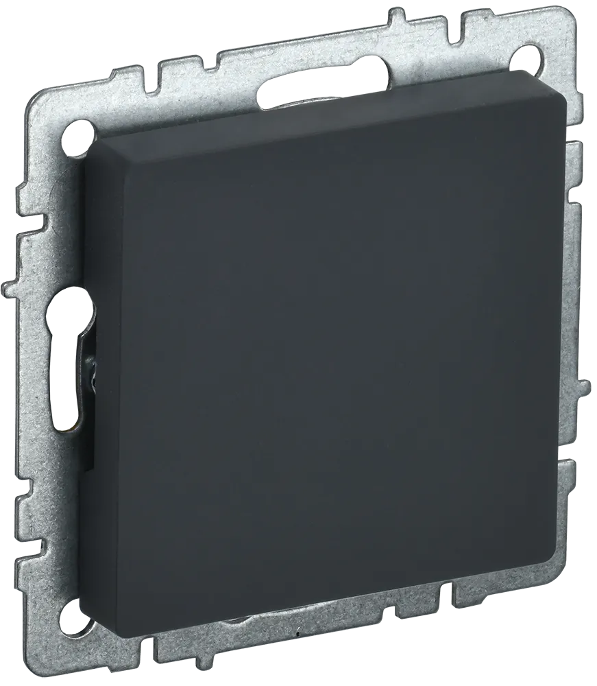 BRITE Заглушка с суппортом МЗ10-БрГ графит IEK BR-PL10-K53