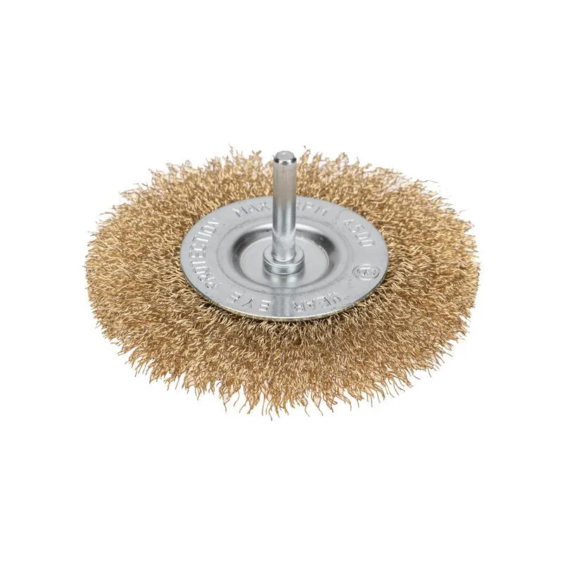 Щетка дисковая для дрели, витая латунированная проволока, 100мм KRANZ KR-91-1231