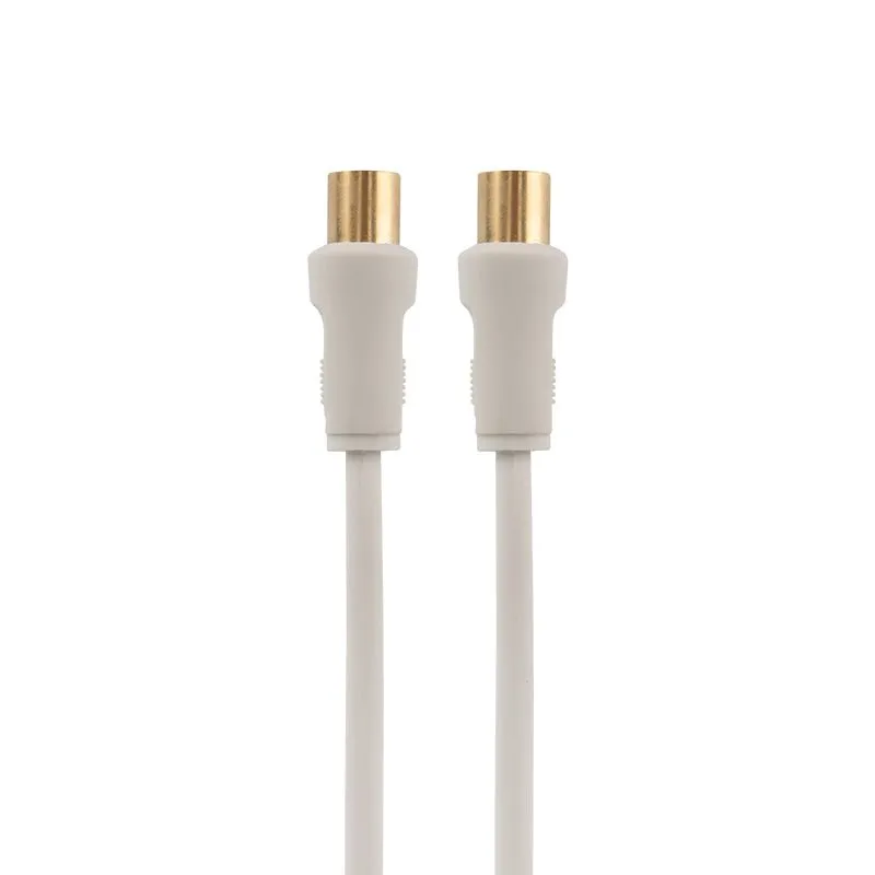 Шнур ТВ гнездо - ТВ штекер, 3м, белый REXANT - Фото 3