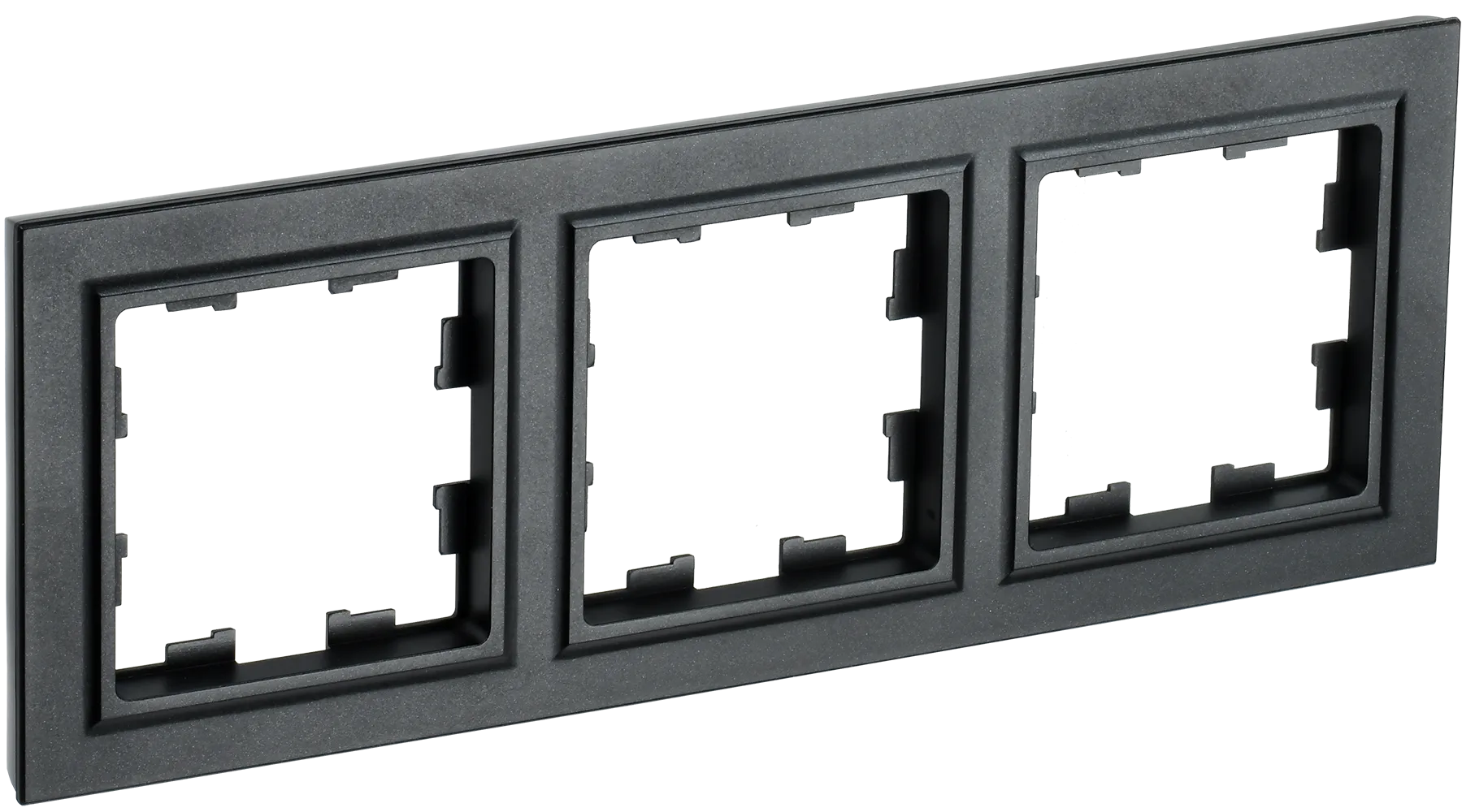 BRITE Рамка 3-местная РУ-3-БрЧ черный IEK