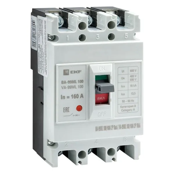 ВА-99МL 100/160А 3P 18кА EKF Basic - Фото 3
