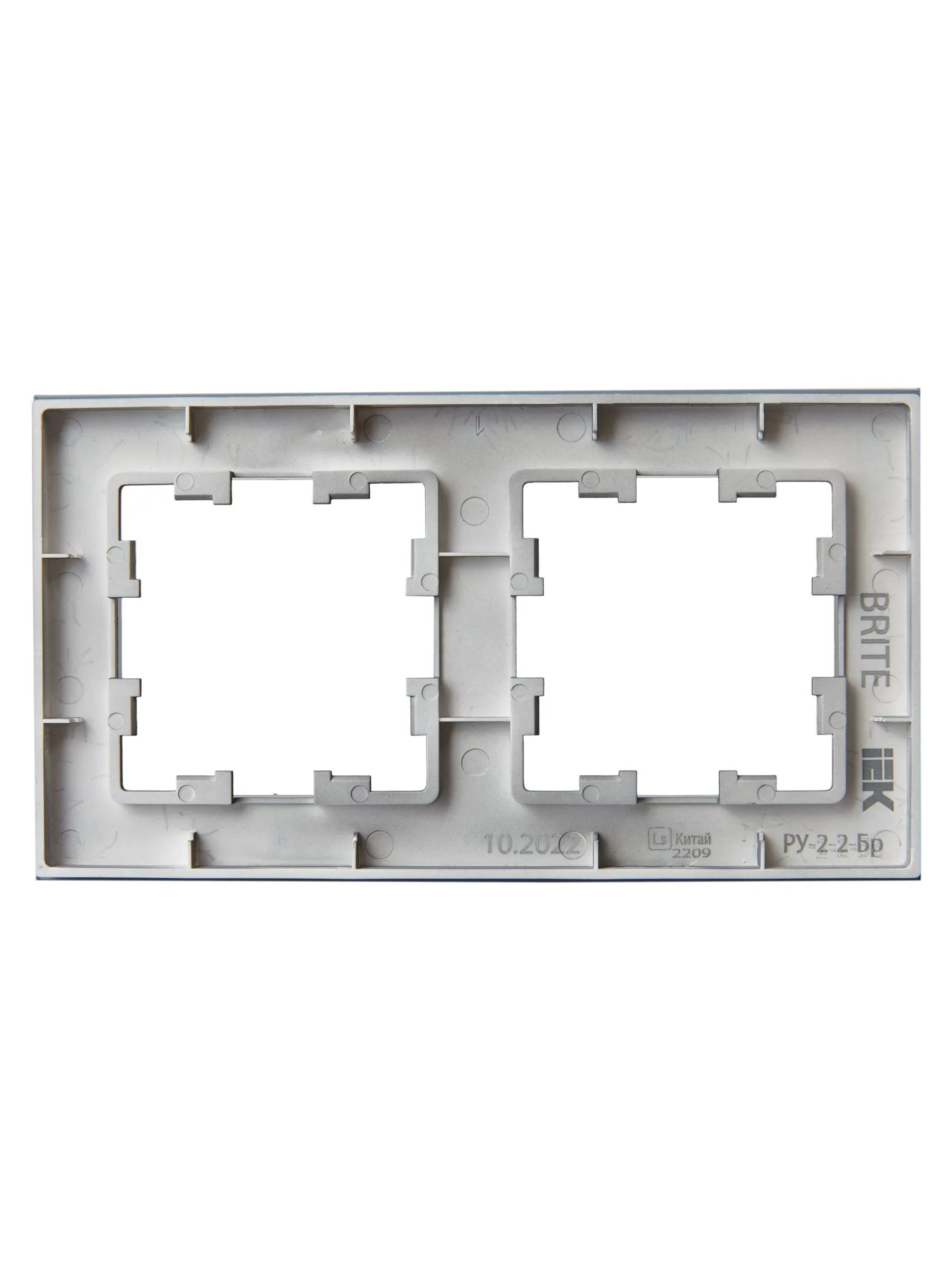 BRITE Рамка 2-местная РУ-2-2-Бр стекло маренго матовый IEK - Фото 7