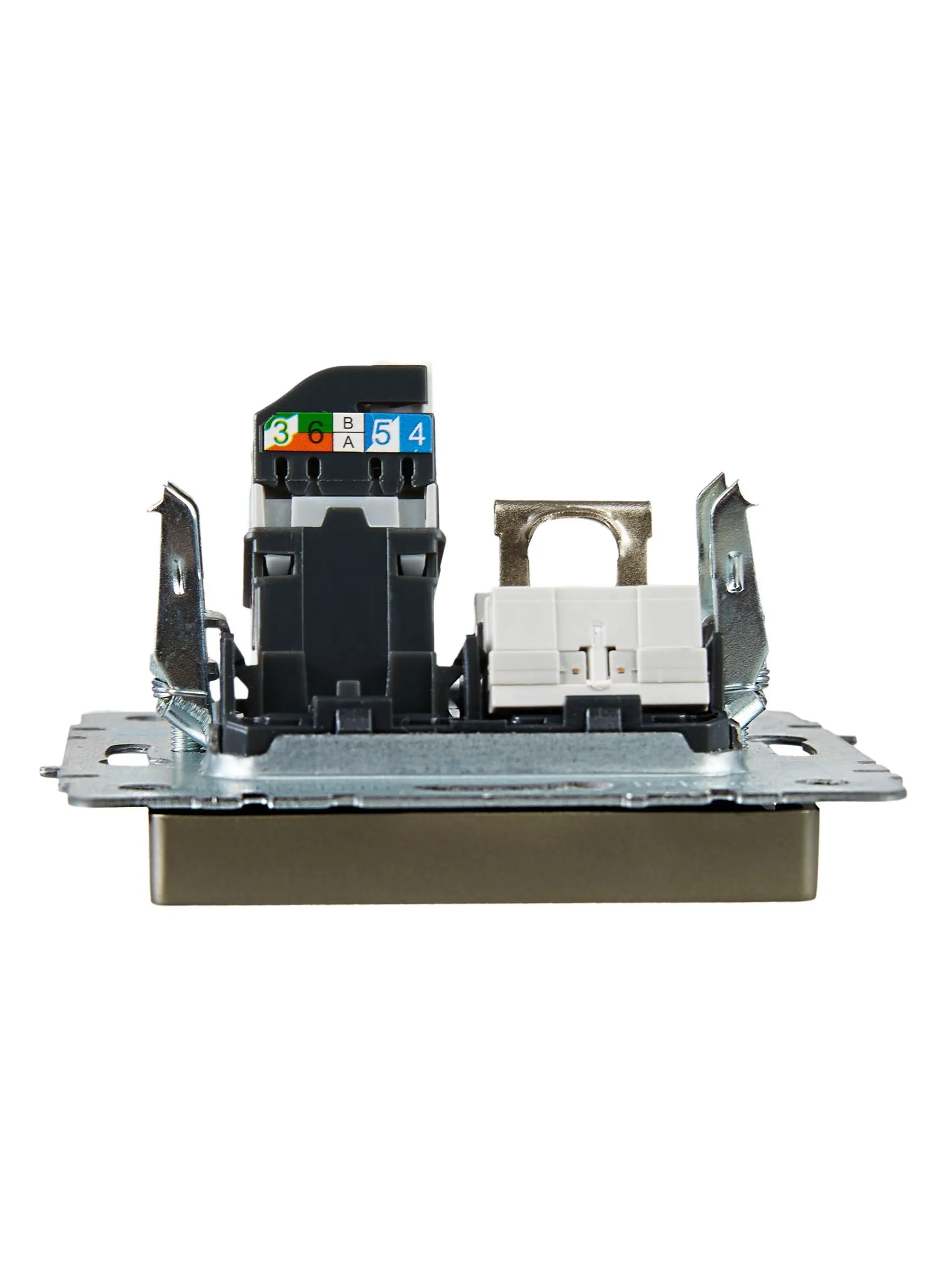 BRITE Розетка двойная RJ11+RJ45 кат.5E РК/Т12-БрШ шампань IEK - Фото 6