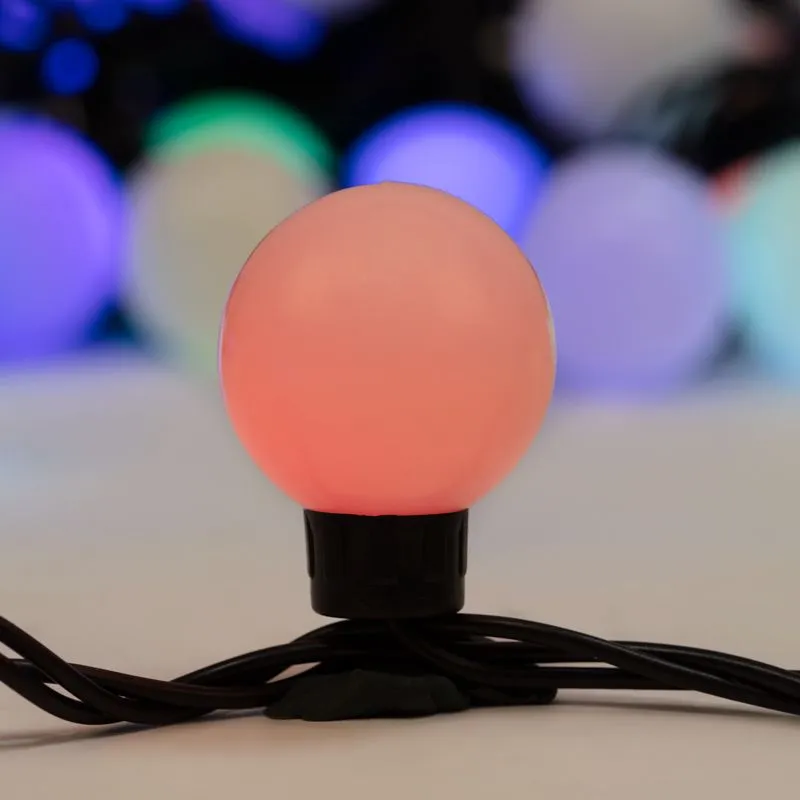 Гирлянда светодиодная Мультишарики Ø38мм 10м 40 LED RGB черный ПВХ IP65 быстрая смена цвета 230В нужен блок 303-500 NEON-NIGHT - Фото 3