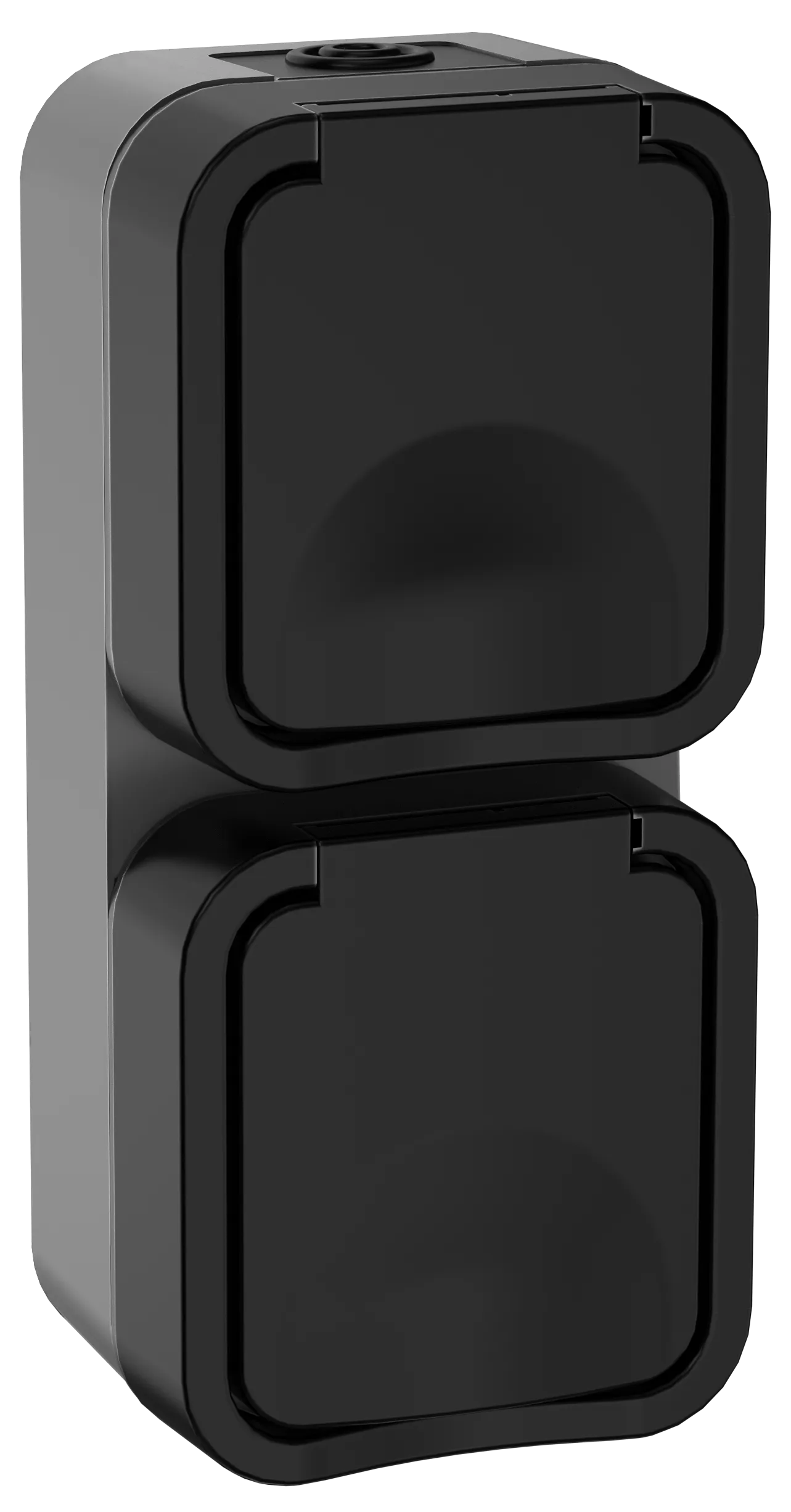 TORS Розетка 2-местная вертикальная 16А IP55 TS132 графит IEK TS-R26-16-55-V-K53