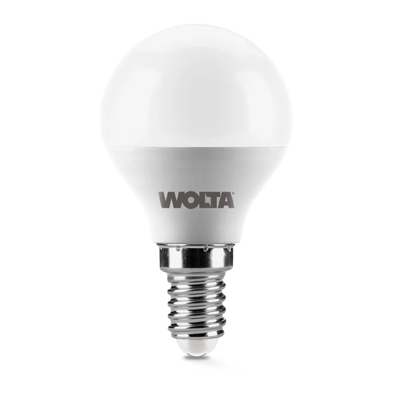 Лампа светодиодная "Шар G45" 7.5Вт 450лм 4000К Е14 (50шт/уп) WOLTA - Фото 2