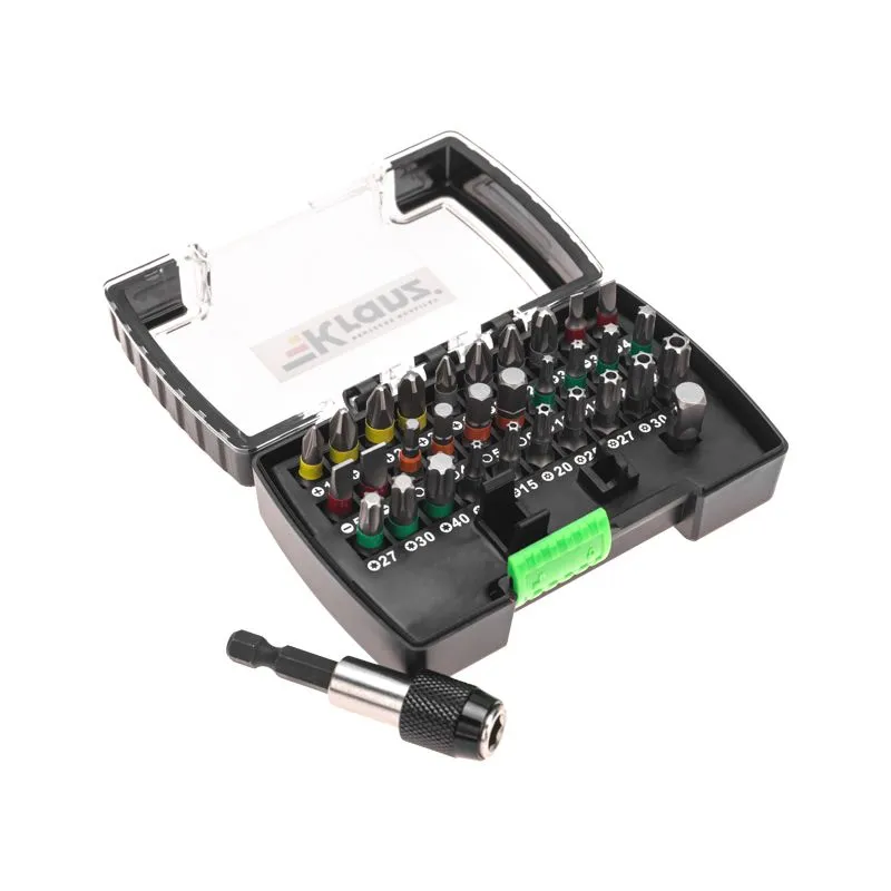 Набор бит с магнитным держателем, пластиковый кейс, 32 шт KRANZ - Фото 3