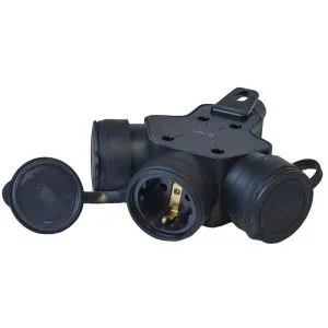 Розетка переносная разборная каучук РА16-003 с заземлением