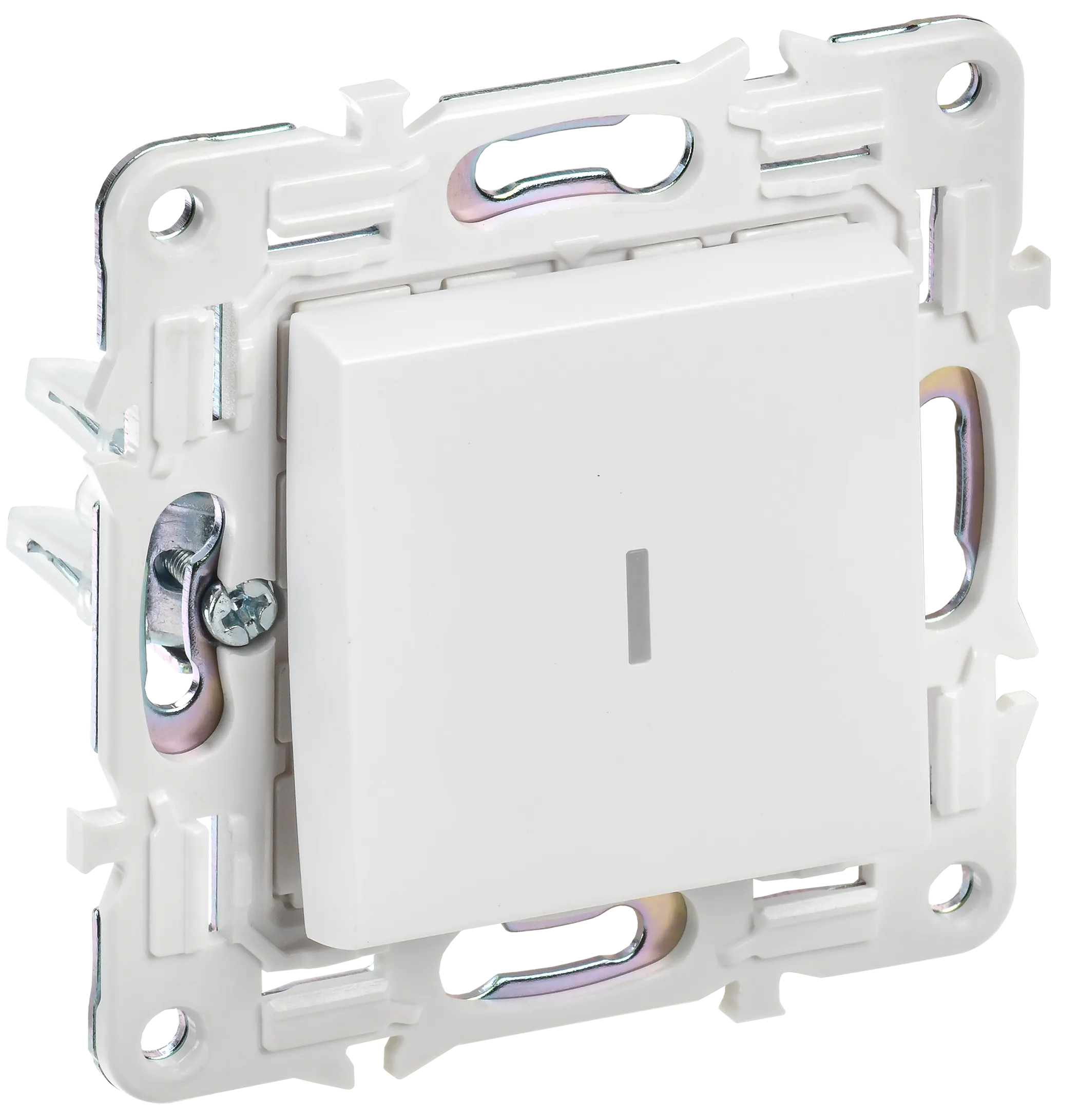 SKANDY Выключатель 1-клавишный с индикацией 10А SK-V07W арктический белый IEK