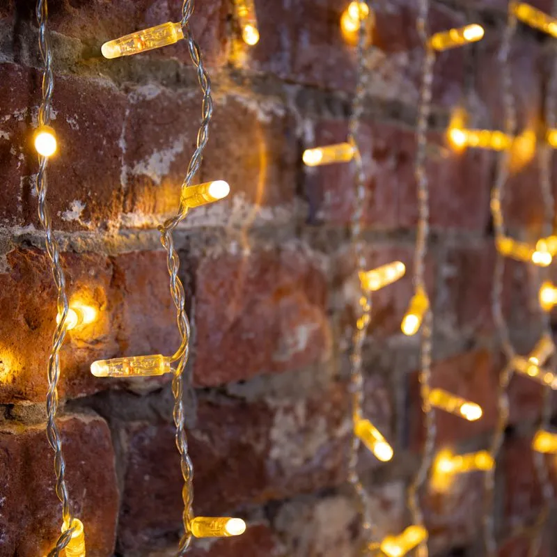 Гирлянда светодиодная Занавес 2х1,5м 300 LED ТЕПЛЫЙ БЕЛЫЙ прозрачный ПВХ IP65 эффект мерцания 230В нужен блок 303-500-1 NEON-NIGHT