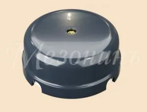 Коробка распределительная фарфоровая D80мм, высота 33мм, IP20, цвет -серая гавань, ТМ "МЕЗОНИНЪ" GE7 GE70235-57