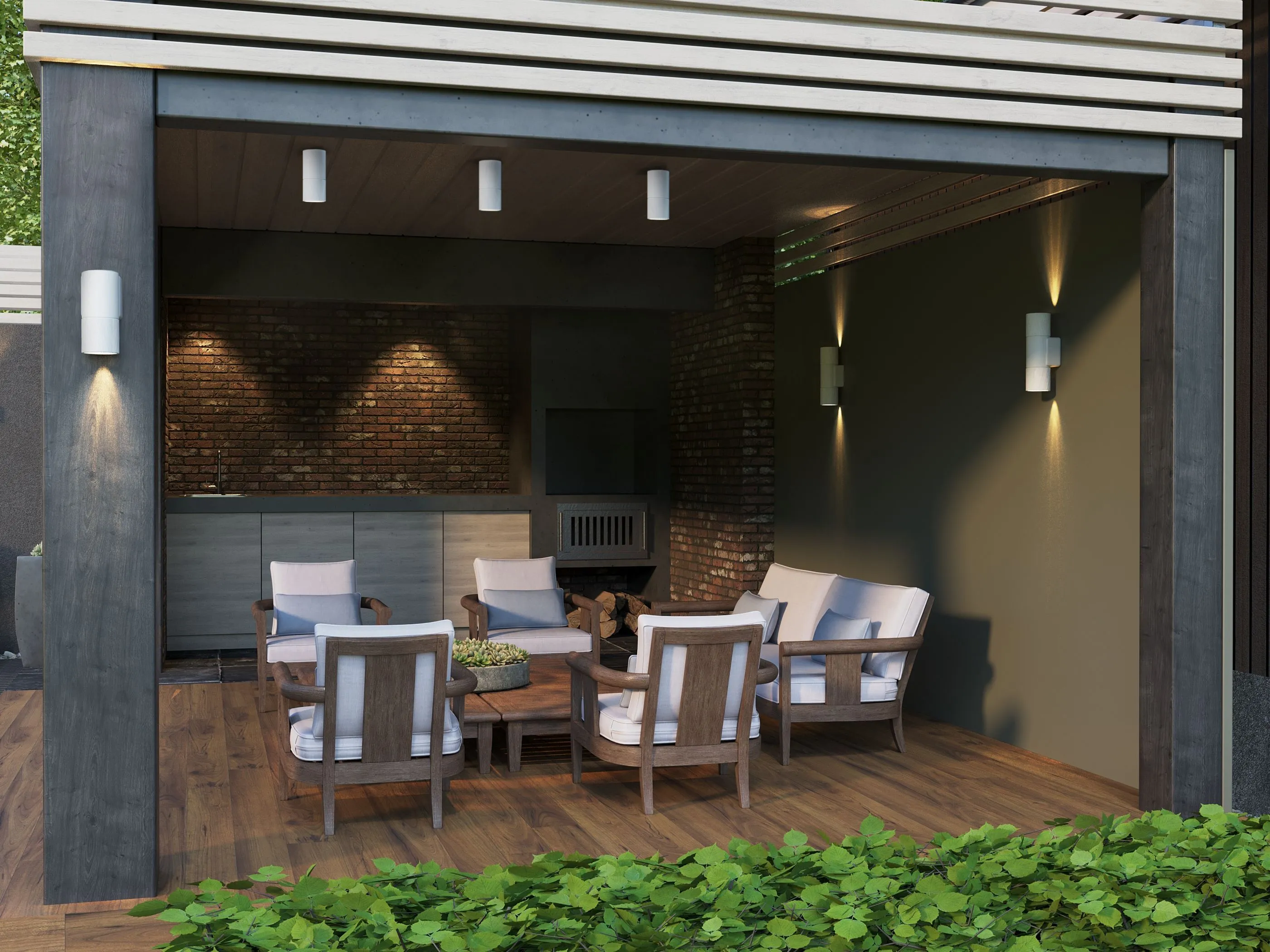 LIGHTING Светильник уличный 5110 потолочный под лампу GU10 IP65 белый IEK - Фото 4