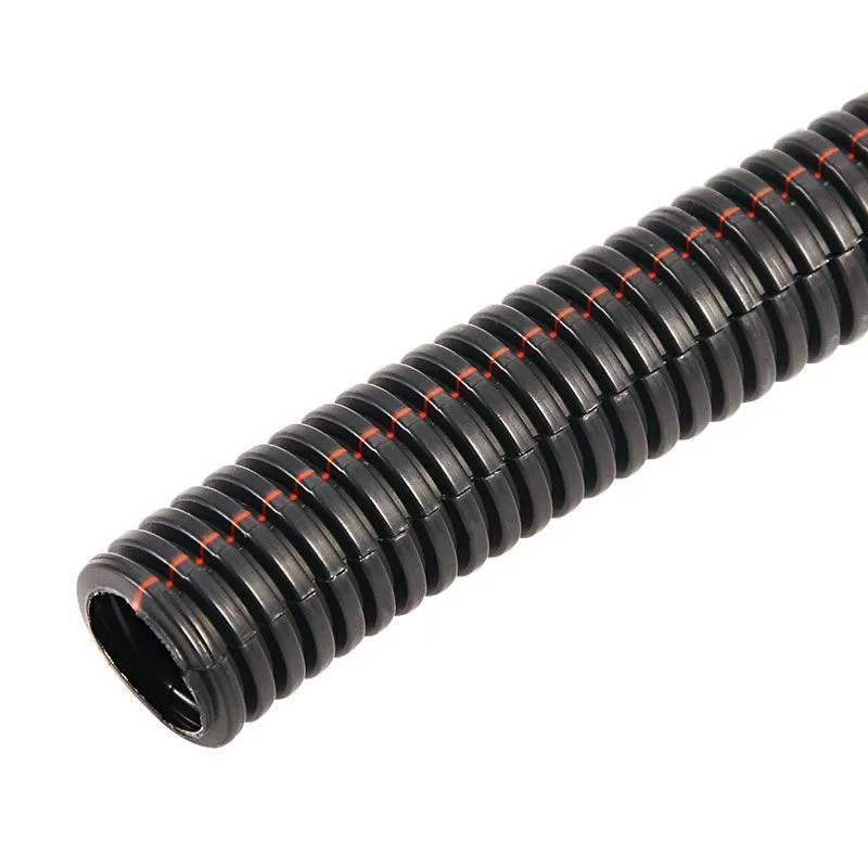 Труба автомобильная гофрированная ПП, Ø9,8мм, разрезная, негорючая (бухта 50 м/уп) 15-1051