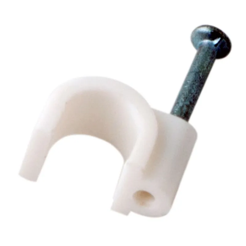 Крепеж кабеля круглый 7мм, белый (20 шт/уп) REXANT 07-4007-20