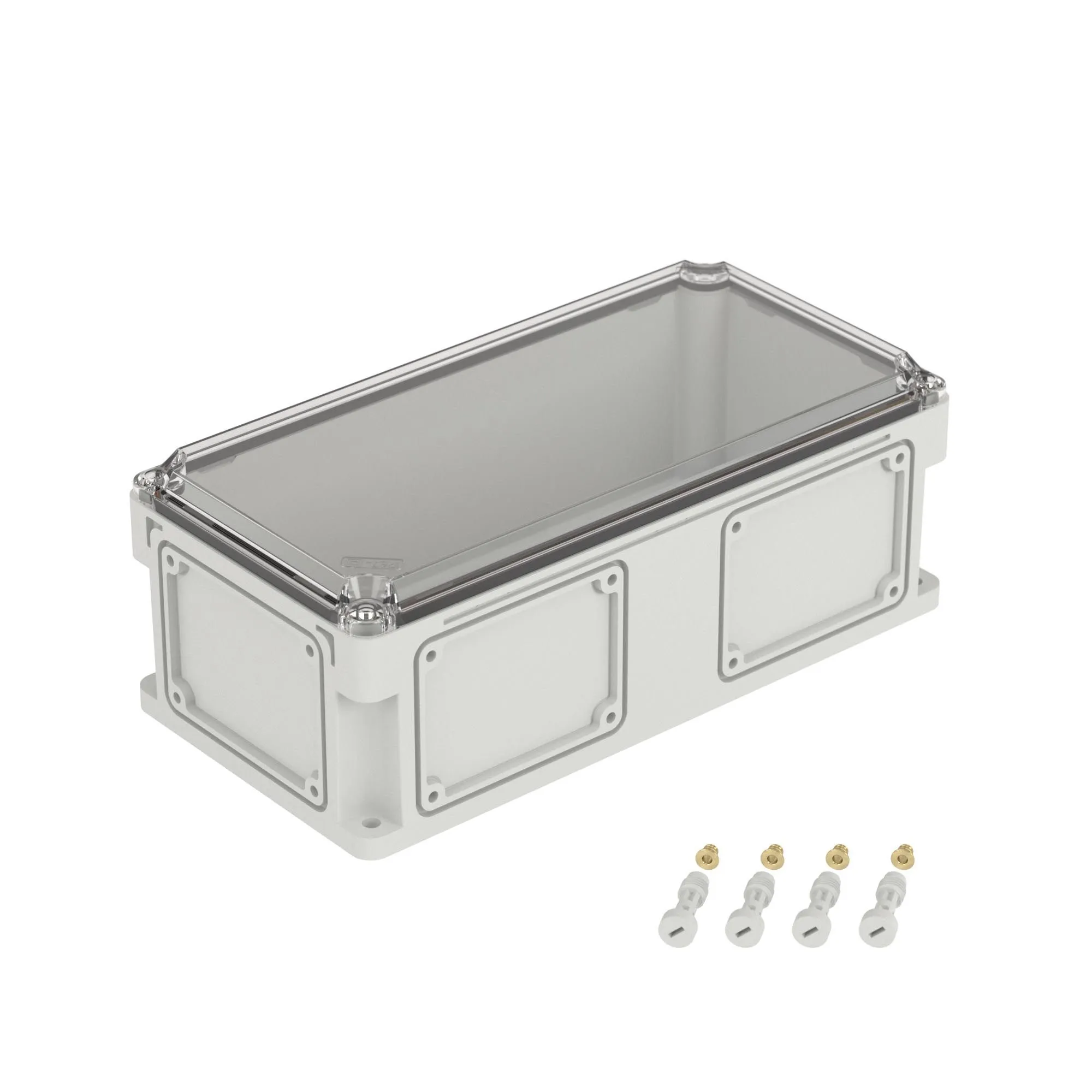 Корпус 400х200х146мм IP67 с прозр. крышкой 21мм с фланцами пластик. DKC 542211 542211