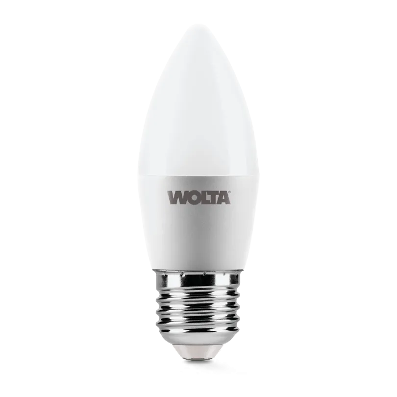 Лампа светодиодная "Свеча-C37" 7.5Вт 450лм 4000К Е27 (50шт/уп) WOLTA - Фото 2