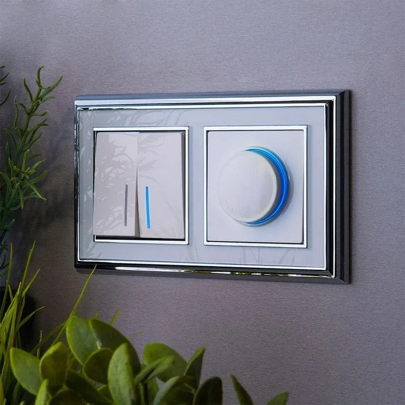 Выключатель двухклавишный проходной с подсветкой (белый) Werkel - Фото 6