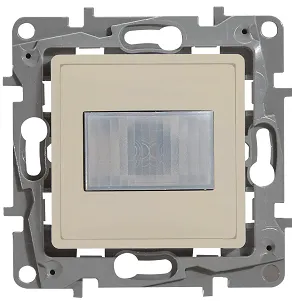 ETIKA Датчик движения с регулировкой выдержки времени освещенности и радиуса обнаруженияслоновая кость