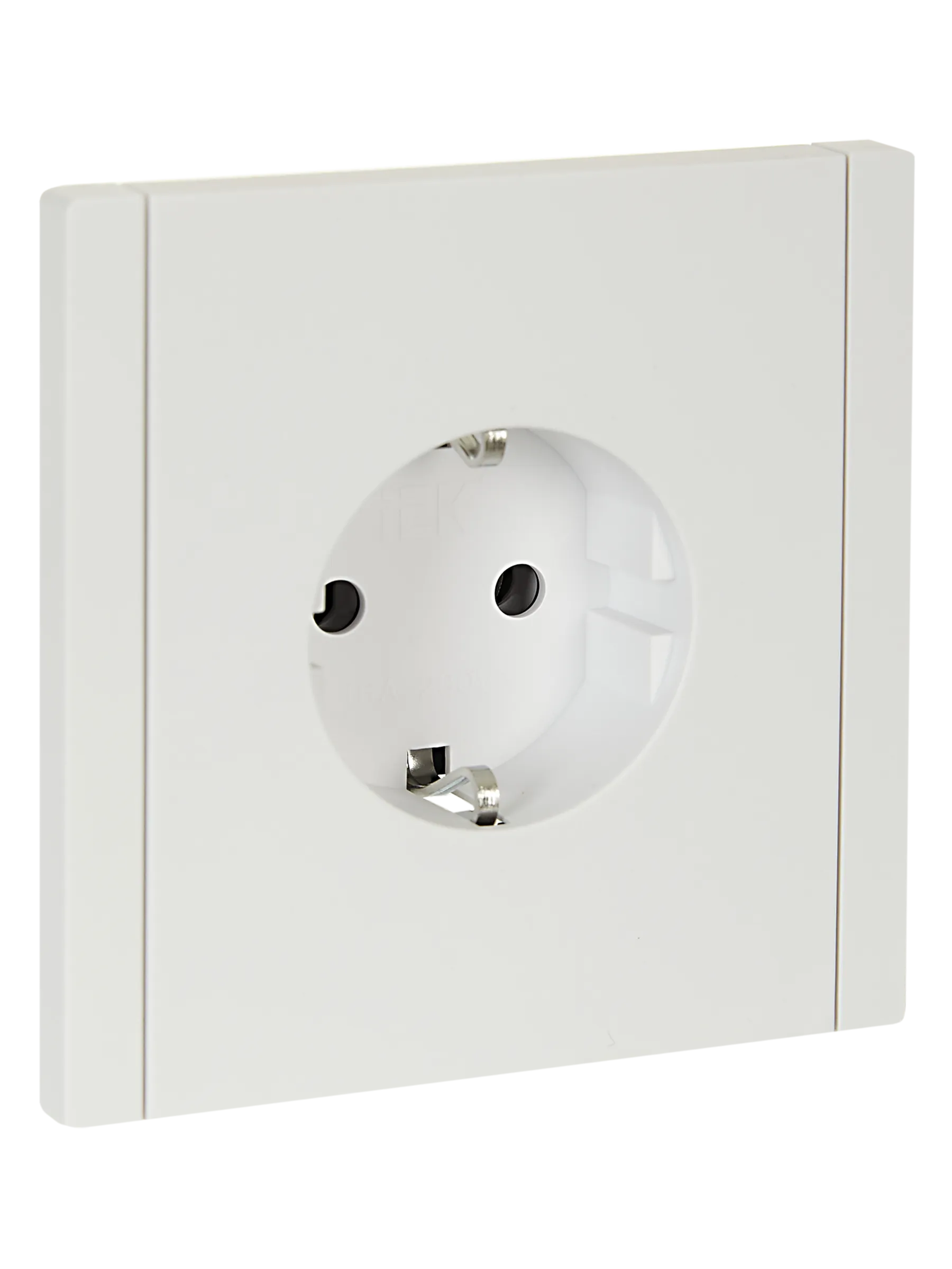 FORTE&PIANO Розетка 1-местная с заземлением без защитных шторок безвинтовое крепление 16А FP214 белый IEK FP-R11-16-1-K01