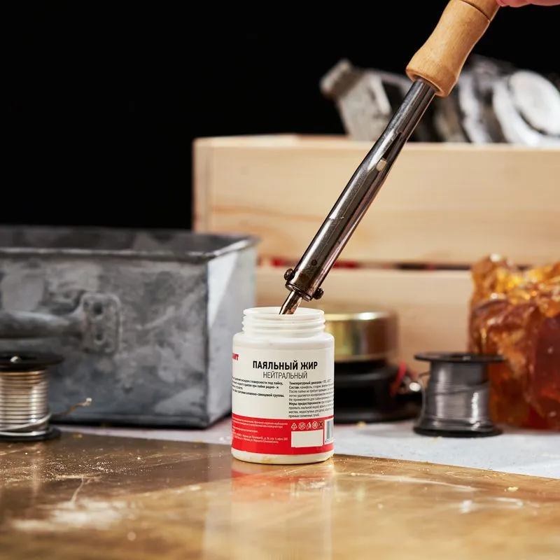 Флюс для пайки, паяльный жир НЕЙТРАЛЬНЫЙ, 100мл, банка REXANT - Фото 4