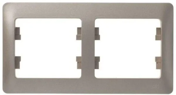 Рамка 2-м Glossa горизонт. титан SE GSL000402