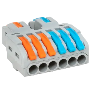Строительно-монтажная клемма СМК 222-426 разветвительная 6 выходов 0,08-4 мм2 EKF 