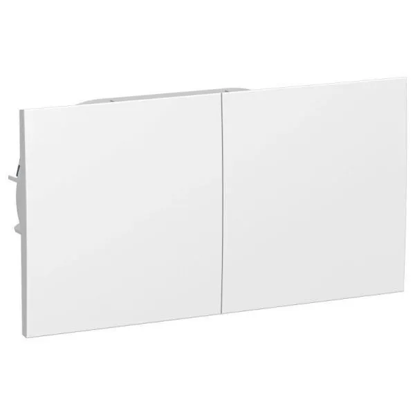 Розетка 2-м СП AtlasDesign 16А IP20 с заземл. защ. шторки со сдвижн. крышкой в сборе бел. SE ATN000128