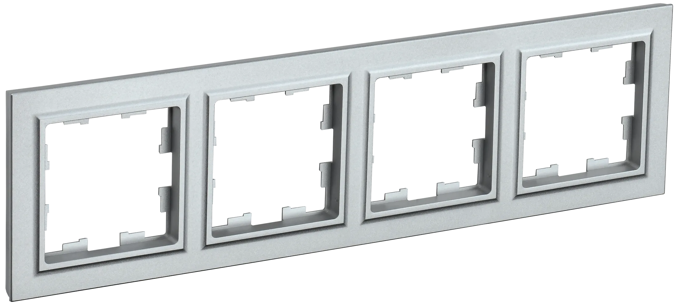 BRITE Рамка 4-местная РУ-4-БрА алюминий IEK