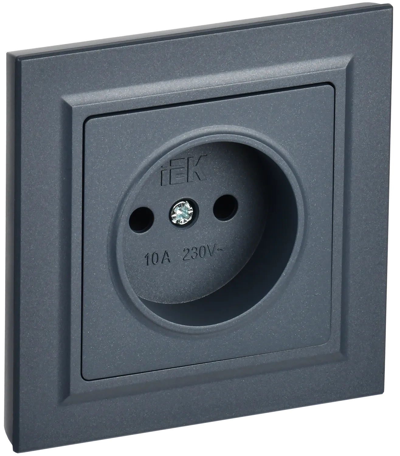 BRITE Розетка 1-местная без заземления без защитных шторок 10А в сб. РСР10-1-0-БрМ маренго IEK