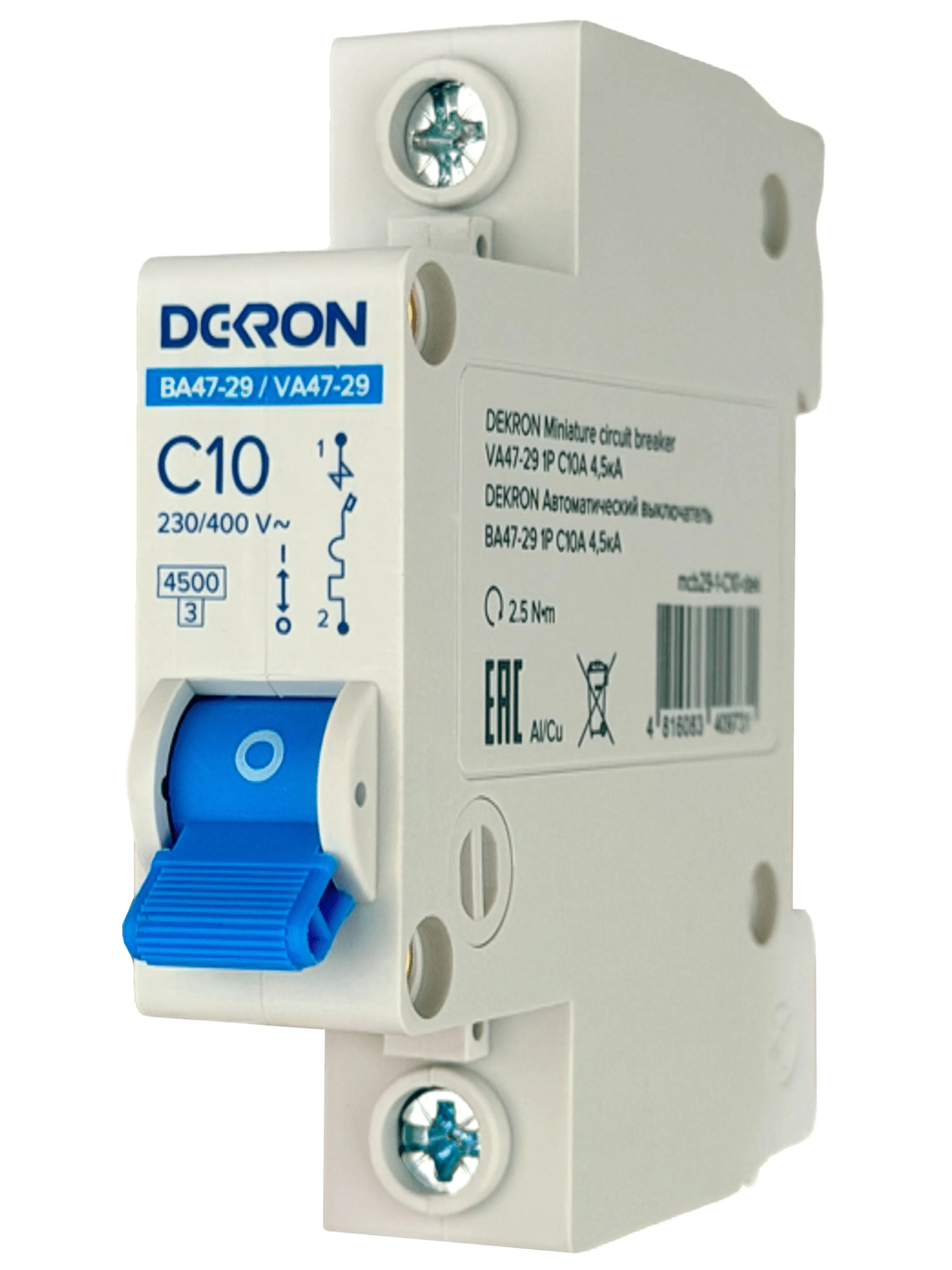 Автоматический выключатель ВА47-29 1P С10A 4,5кА - Фото 2