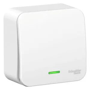 Переключатель проходной 1-кл. ОП Blanca 10А IP20 (сх. 6) 250В с подсветкой с изолир. пластиной бел. SE BLNVA106111 1210456