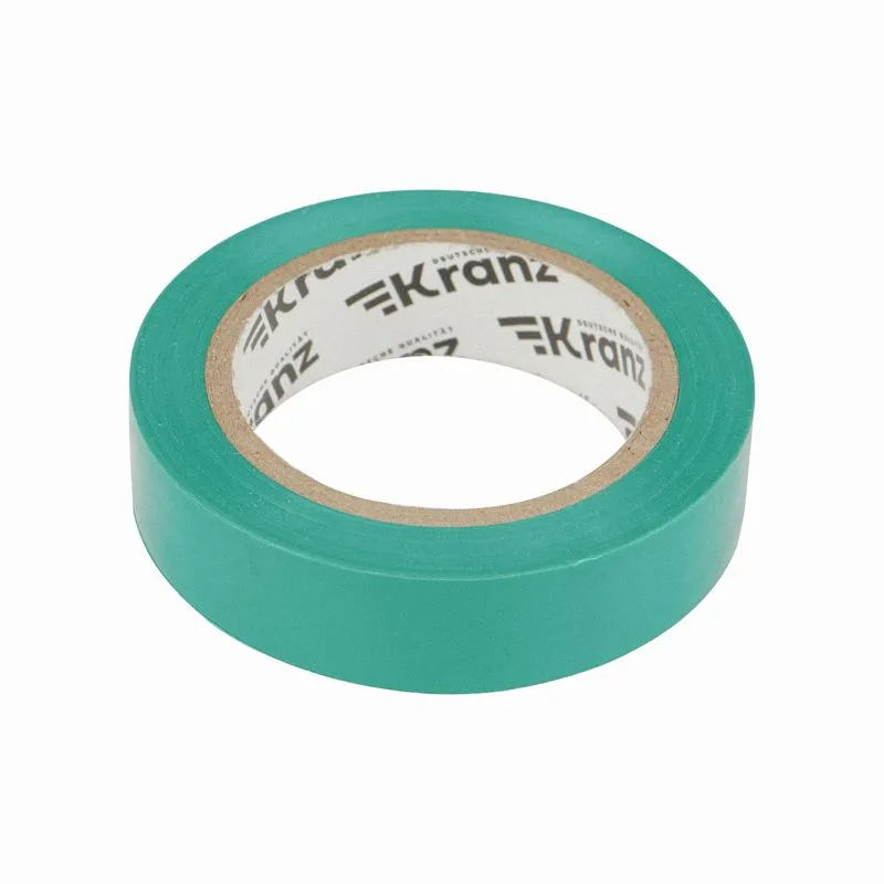Изолента ПВХ 0,13х15мм, 10м, зеленая KRANZ - Фото 4