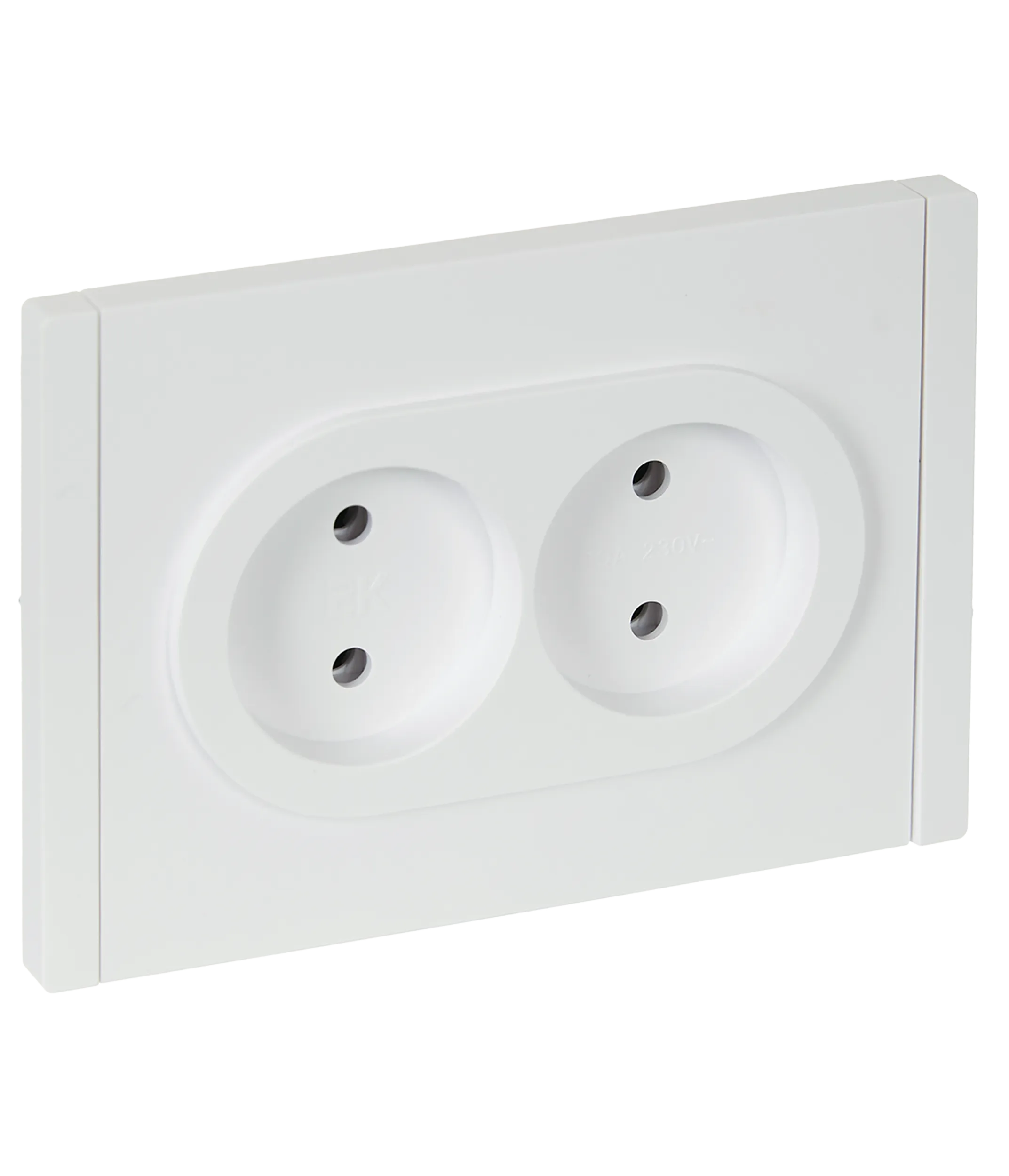 FORTE&PIANO Розетка 2-местная без заземления без защитных шторок безвинтовое крепление 10А FP226 белый IEK