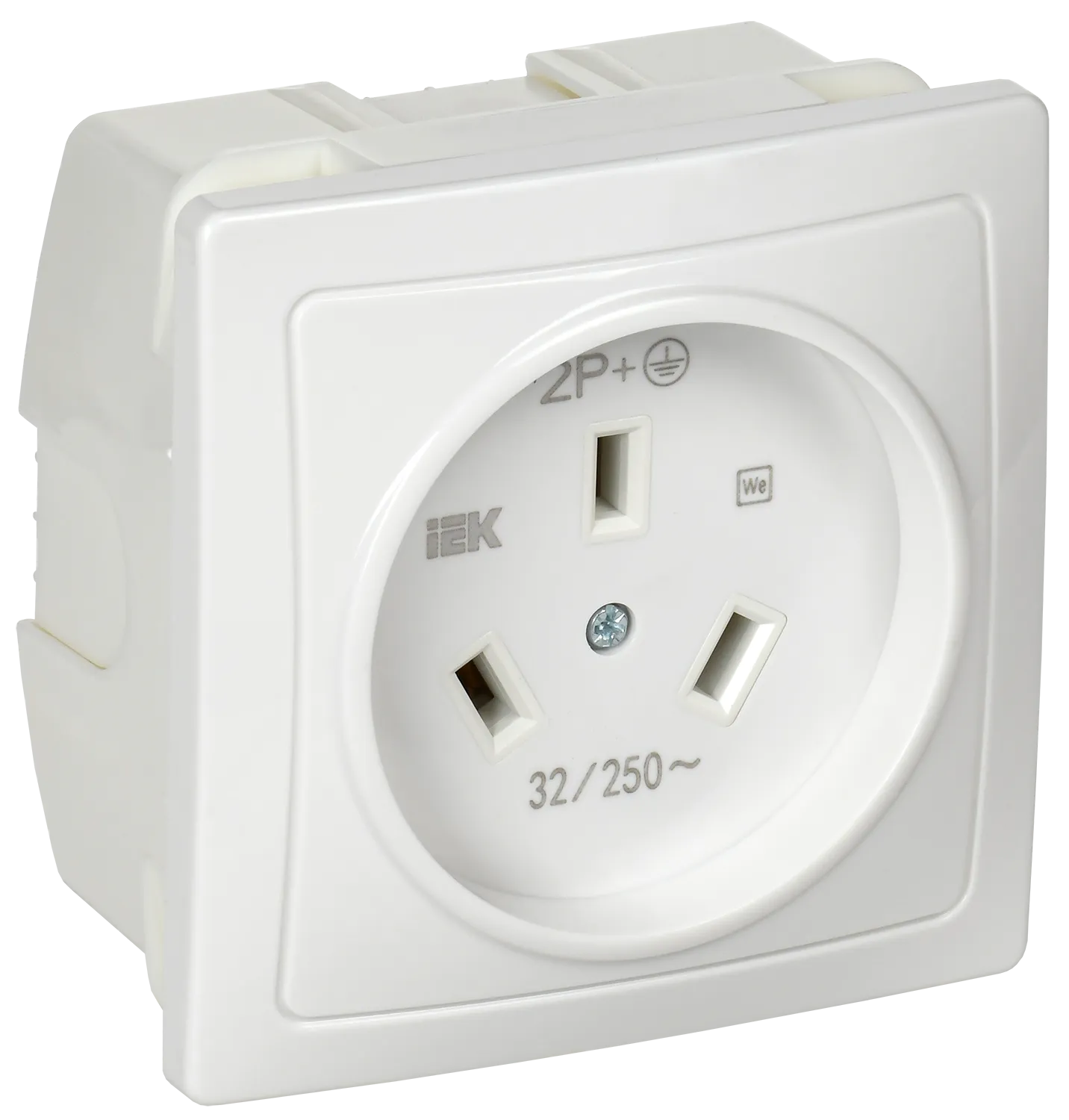 Розетка разборная для плиты с з/к с/у 32А белая Рпл11-К IEK